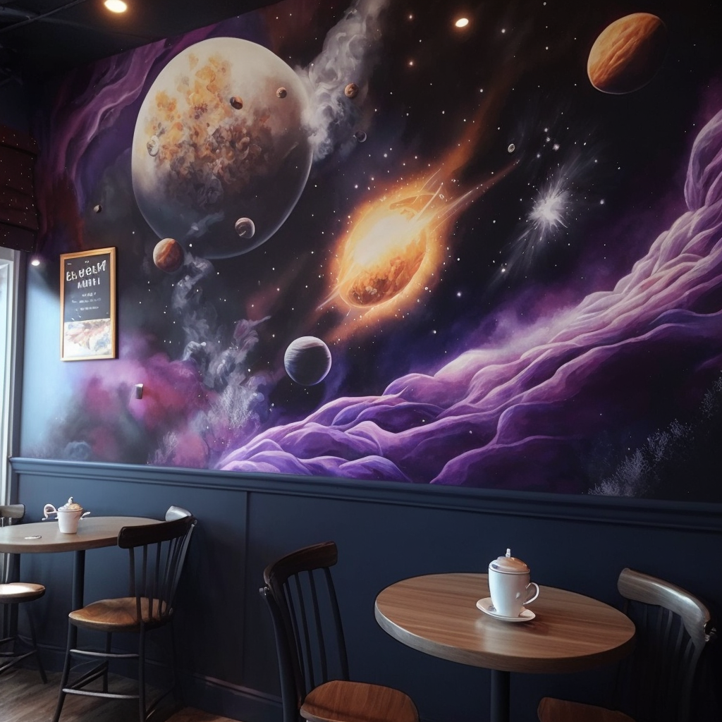 Tables with Mural